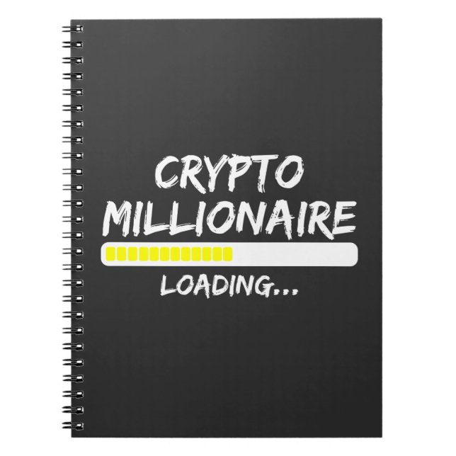Crypto Millionaire Loading Bitcoin Notizblock (Vorderseite)