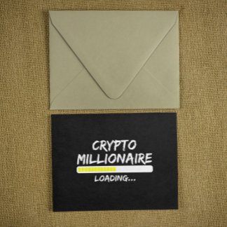Crypto Millionaire Loading Bitcoin Postkarte