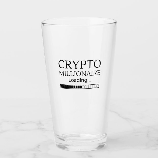 Crypto Millionaire Loading bitte warten Glas (Vorderseite)