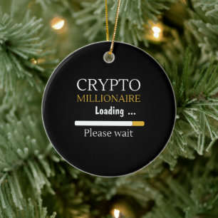 Crypto Millionaire Loading lustige Online-Handel Keramik Ornament