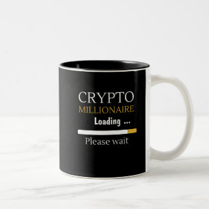 Crypto Millionaire Loading lustige Online-Handel Zweifarbige Tasse