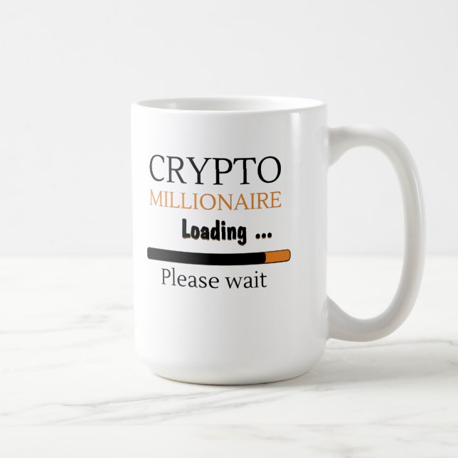 Crypto Millionaire Loading lustiges Trading nft Kaffeetasse (Rechts)