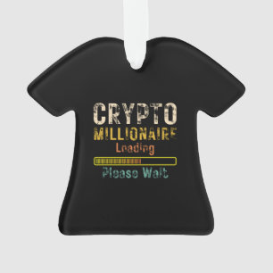 Crypto Millionaire Loading Retro Vintag Ornament