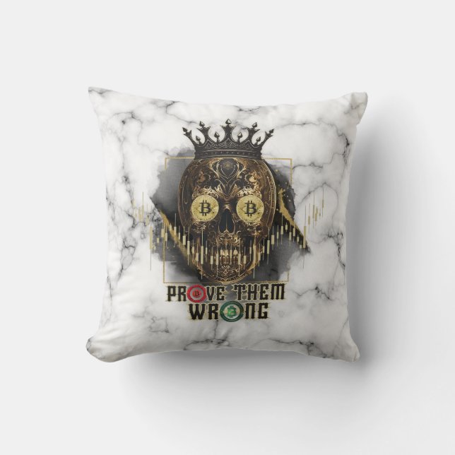 Crypto Motivation | Bitcoin | Prove them wrong  Kissen (Vorderseite)