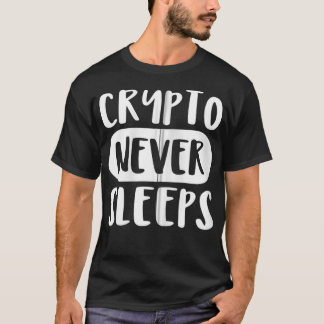 Crypto Never Sleeps Bitcoin Logo Zip T-Shirt