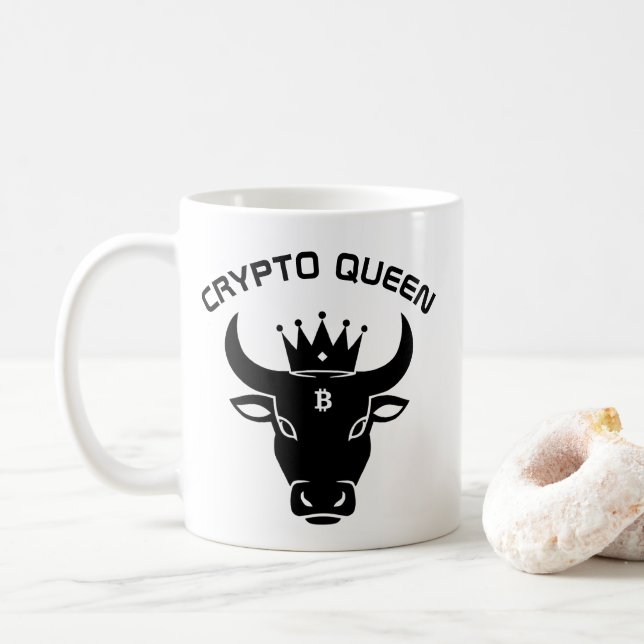 Crypto Queen Personalisiert Kaffeetasse (Mit Donut)