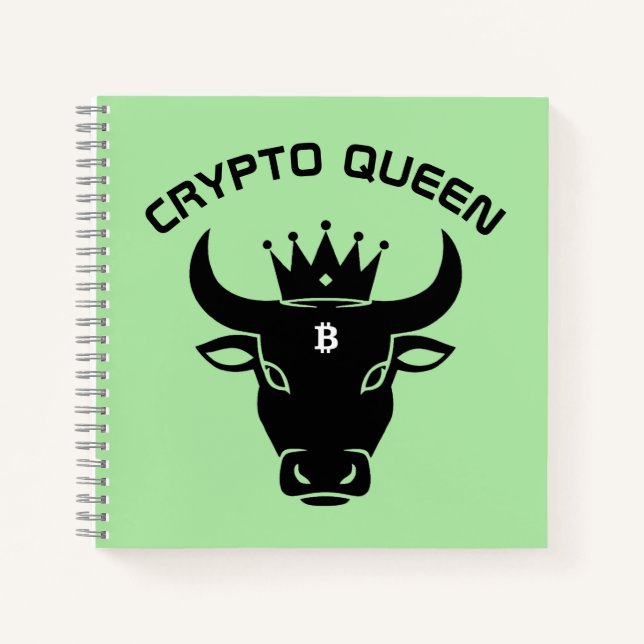 Crypto Queen Personalisiert Notizbuch (Vorderseite)