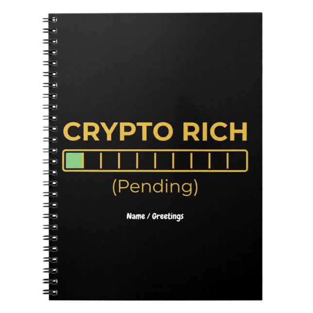 Crypto Rich Pending Loading Bar Funny Investor  Notizblock (Vorderseite)