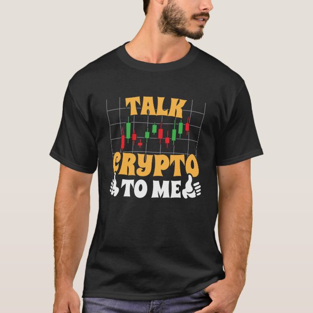 Crypto Trader Cryptocurrency Blockchain Hodl Candl T-Shirt (Vorderseite)