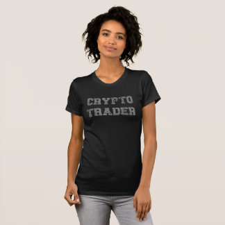 Crypto Trader Grunge Black Gray Ladys T - Shirt