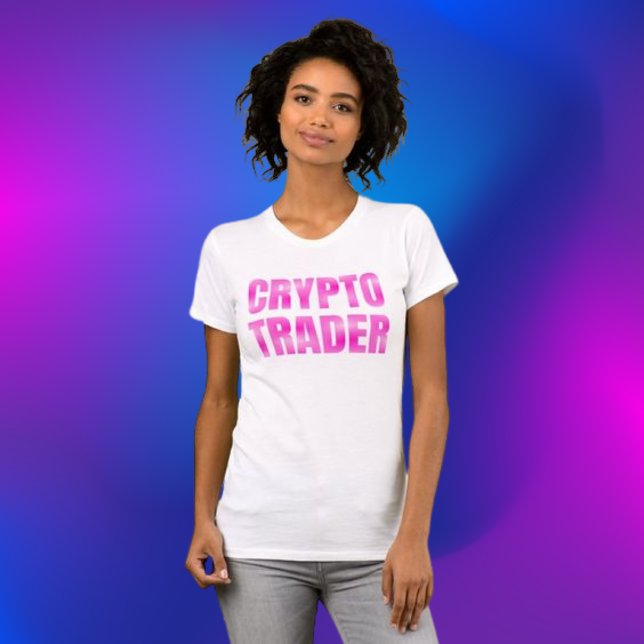 Crypto Trader Pink-Lightpink Gradient T-Shirt (Von Creator hochgeladen)