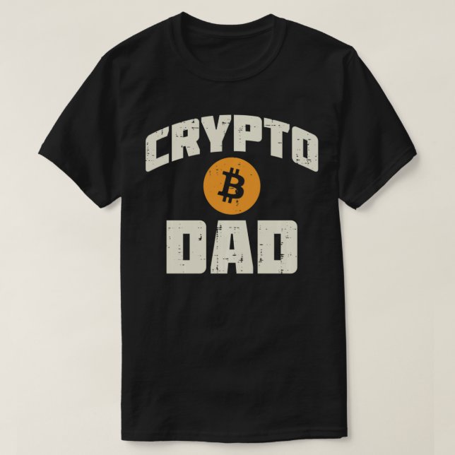 Crypto Vater Bitcoin BTC CryptoCurrency Day Tradin T-Shirt (Design vorne)