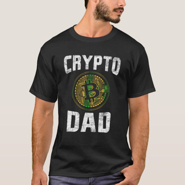 Crypto Vater Investor Bull Day Trader Bitcoi T-Shirt (Vorderseite)