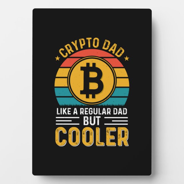 Crypto Vater Retro Sunset Fotoplatte (Vorderseite)