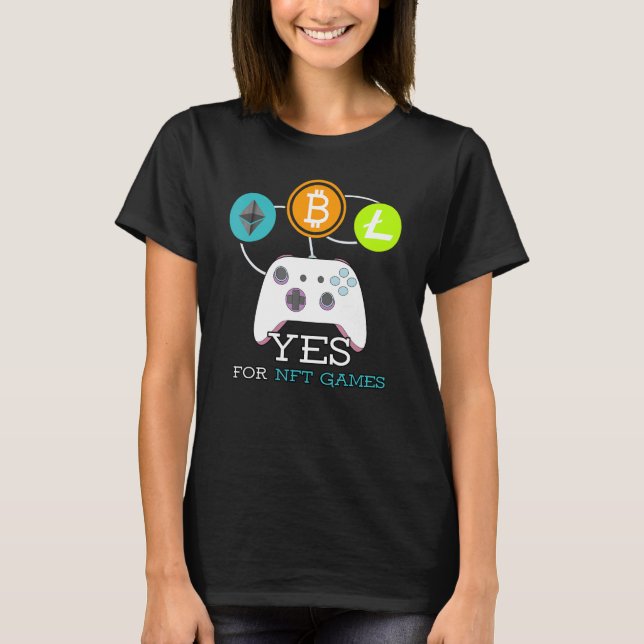 Crypto Video Nft Games Gaming Gamer T-Shirt (Vorderseite)