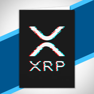 Crypto Währung XRP Glitch Kryptowährung Meme Karte