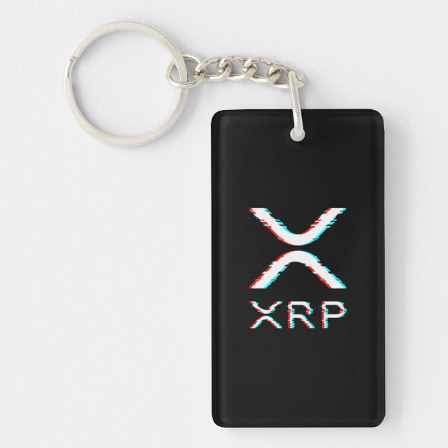 Crypto Währung XRP Glitch Kryptowährung Meme Schlüsselanhänger (Vorderseite)