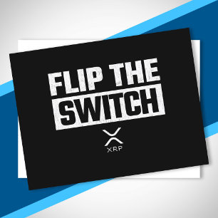 Crypto Währung XRP Kryptowährung Drehe den Switch Postkarte