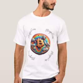 Cryptocurrency funny white t-shirt. T-Shirt