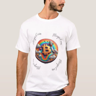 Cryptocurrency funny white t-shirt. T-Shirt