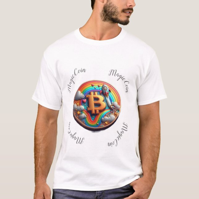 Cryptocurrency funny white t-shirt. T-Shirt (Vorderseite)