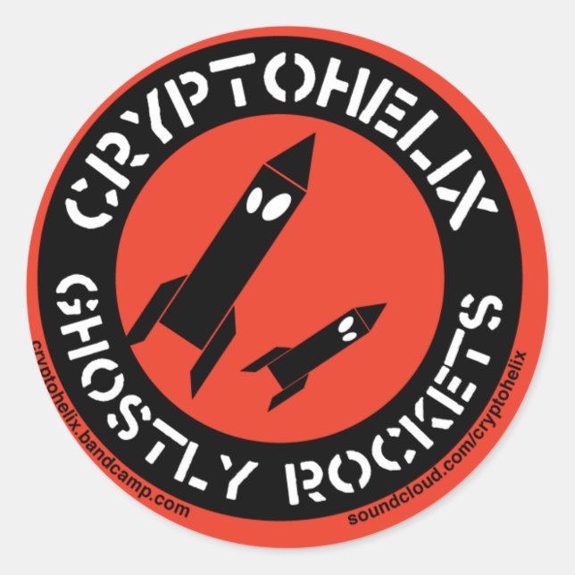 Cryptohelix - Ghoful Rockets Aufkleber (Vorderseite)