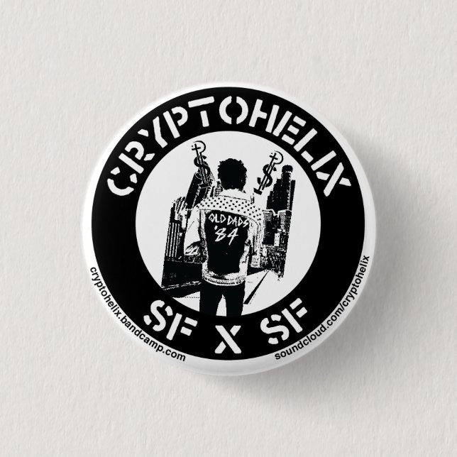Cryptohelix - SFxSF Button (Vorderseite)