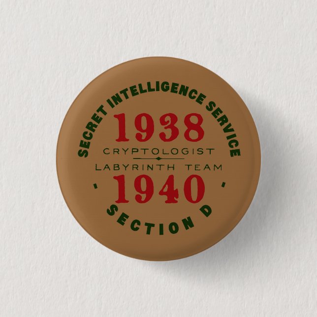 Cryptologist-Knopf 1938-1940 Button (Vorderseite)