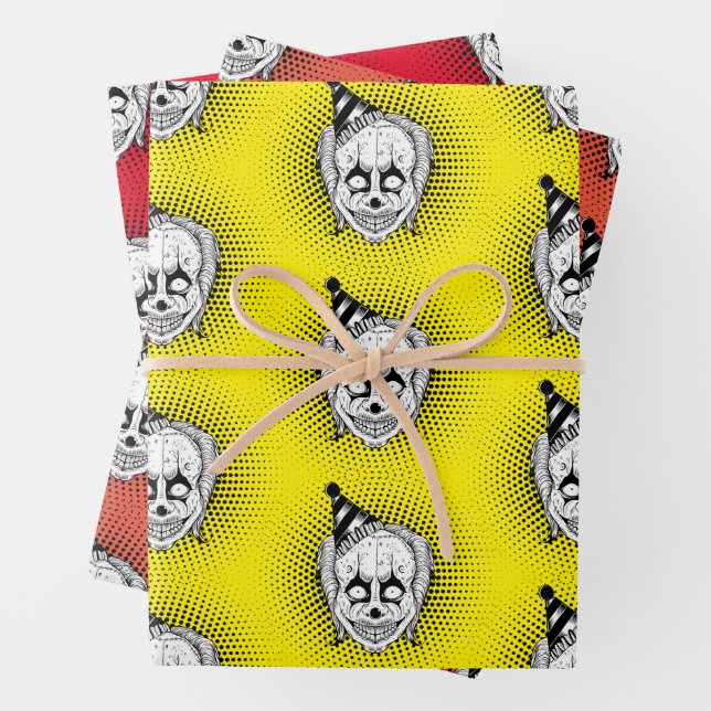 Cryptopapier für den Clown-Horror Geschenkpapier Set (Beispiel)