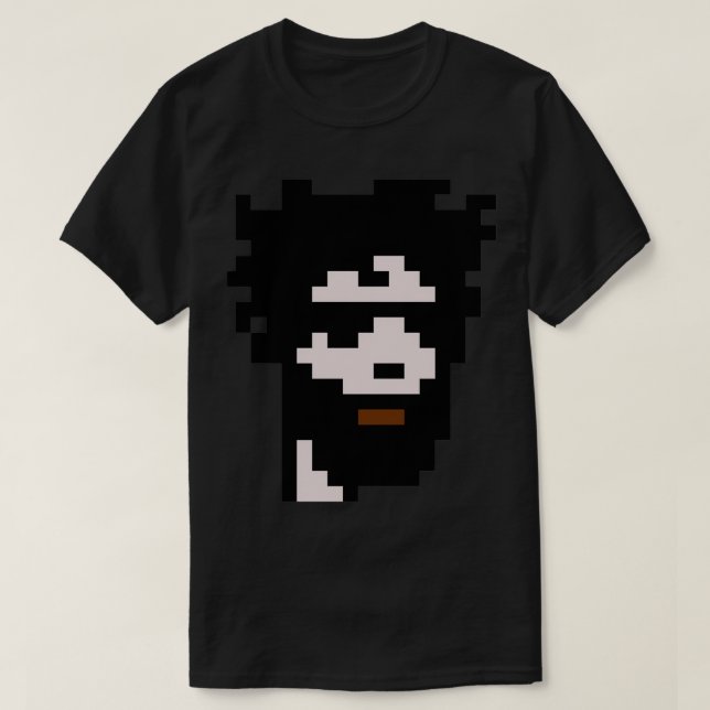 CryptoPunk 15 Männlich mit Bart und Sonnenbrille K T-Shirt (Design vorne)