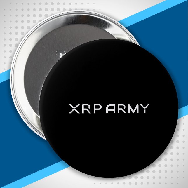 Cryptowährung Meme XRP Army Quote Hodl Crypto Button (Von Creator hochgeladen)
