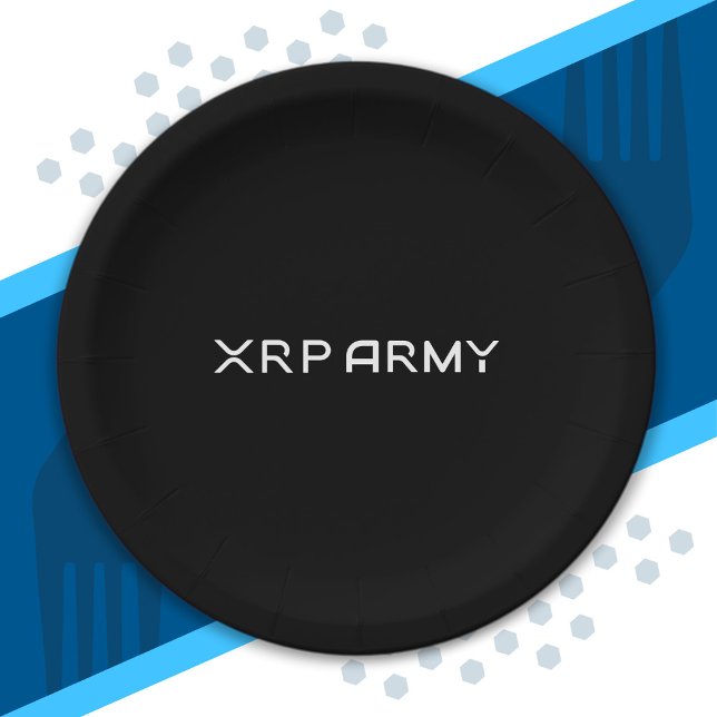 Cryptowährung Meme XRP Army Quote Hodl Crypto Pappteller (Von Creator hochgeladen)