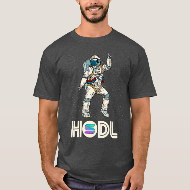 Cryptowährung Talk Fun HODL Solana Diskothek Monte T-Shirt (Vorderseite)