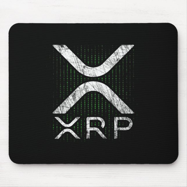 Cryptowährungs-Binärkode XRP Hodlers Crypto Meme Mousepad (Vorne)