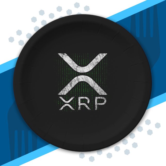 Cryptowährungs-Binärkode XRP Hodlers Crypto Meme Pappteller (Von Creator hochgeladen)