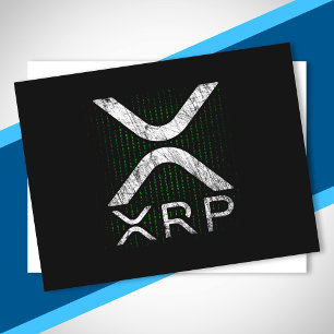 Cryptowährungs-Binärkode XRP Hodlers Crypto Meme Postkarte