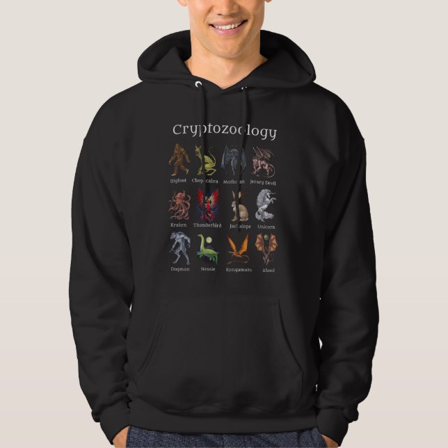 Cryptozoology Cryptid Creatures Hoodie (Vorderseite)