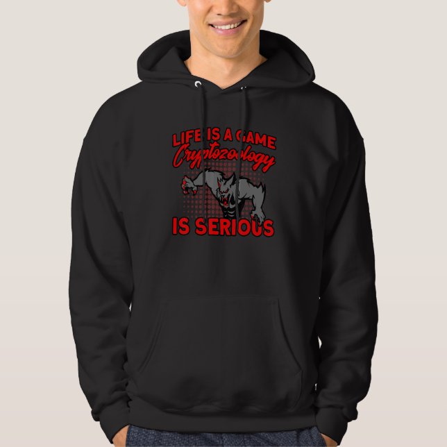 Cryptozoology Is Serious Cryptid Creature Hoodie (Vorderseite)