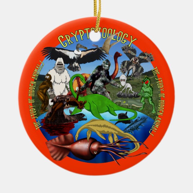 Cryptozoology-Verzierung Keramik Ornament (Vorne)