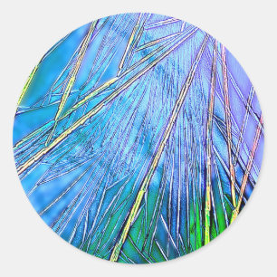 Crystal Art: Blue Crystal Runder Aufkleber