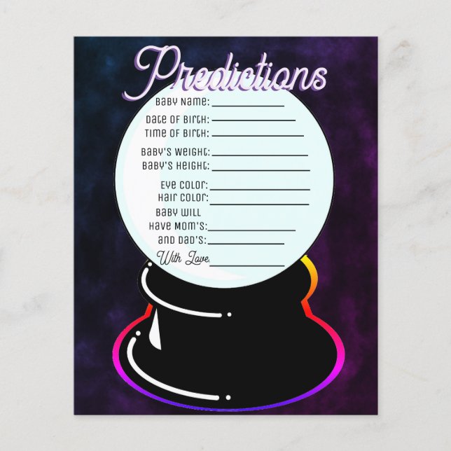 Crystal Ball Baby Predictions Game (Vorderseite)