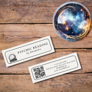 Crystal Ball Esoteric Psychic Medium QR Code Mini Visitenkarte