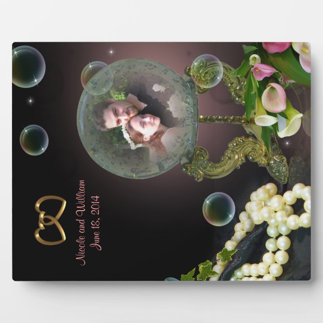 Crystal Ball Fantasy-Portrait Foto-Plakette Fotoplatte (Vorderseite)