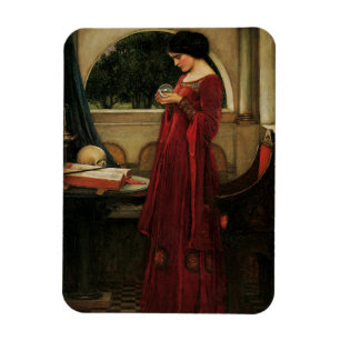Crystal Ball Frau Waterhouse Malerei Magnet