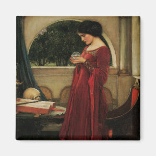 Crystal Ball Frau Waterhouse Malerei Magnet