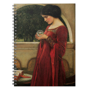 Crystal Ball Frau Waterhouse Malerei Notizblock