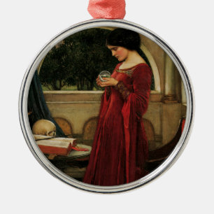 Crystal Ball Frau Waterhouse Malerei Ornament Aus Metall