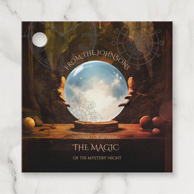Crystal Ball Halloween Fvor Tag Geschenkanhänger (Vorderseite)