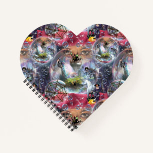 Crystal Ball Halloween Hexe Notizbuch