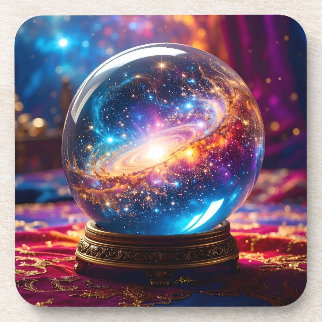 Crystal Ball - Ich sehe ein kosmisches Ereignis in Getränkeuntersetzer (Vorderseite)